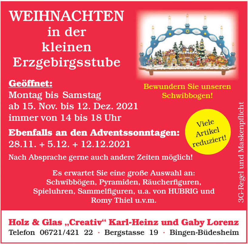 Holz & Glas „Creativ“ Karl-Heinz und Gaby Lorenz