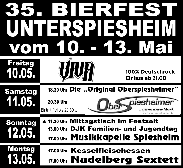 35. Bierfest in Unterspiesheim 35. Bierfest in Unterspiesheim