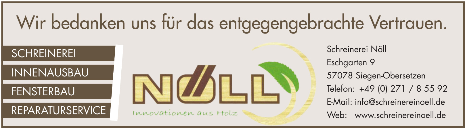 Schreinerei Nöll Schreinerei Nöll