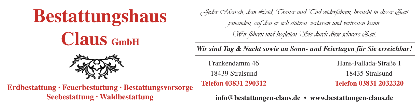 Bestattungshaus Claus GmbH Bestattungshaus Claus GmbH