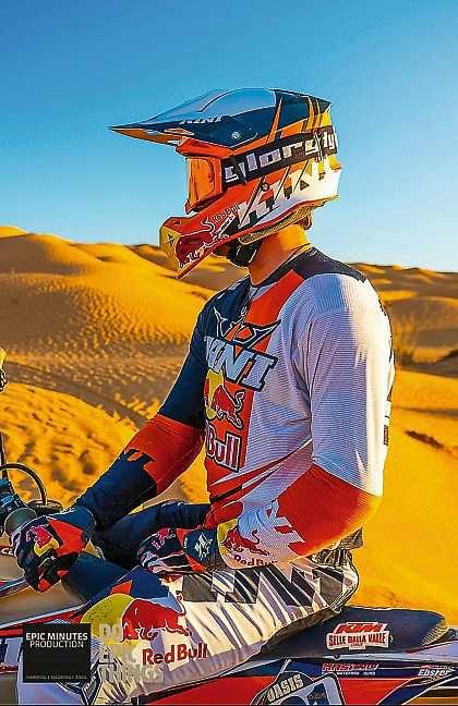 Seit heuer ist er bei Gloryfy unter Vertrag und hilft bei der Entwicklung von Offroad-Brillen.Foto: Epicminutes Production Seit heuer ist er bei Gloryfy unter Vertrag und hilft bei der Entwicklung von Offroad-Brillen.Foto: Epicminutes Production