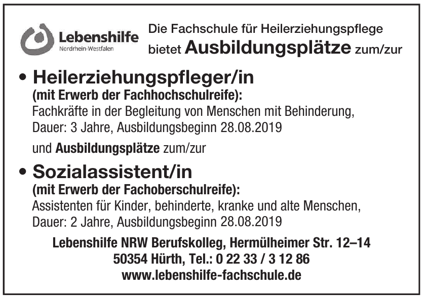 Lebenshilfe NRW Berufskolleg Lebenshilfe NRW Berufskolleg