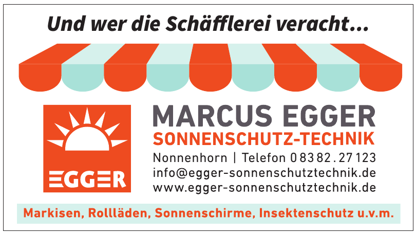 Marcus Egger Sonnenschutz-Technik Marcus Egger Sonnenschutz-Technik
