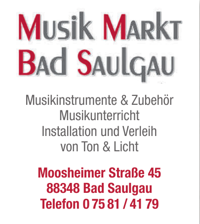 Musik Markt Bad Saulgau Musik Markt Bad Saulgau