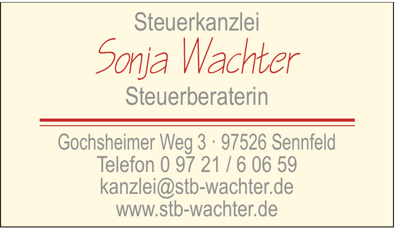 Sonja Wachter - Steuerberaterin Sonja Wachter - Steuerberaterin