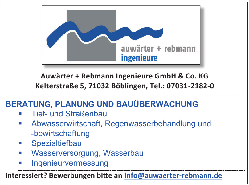 Auwärter + Rebmann Ingenieure GmbH & Co. KG Auwärter + Rebmann Ingenieure GmbH & Co. KG