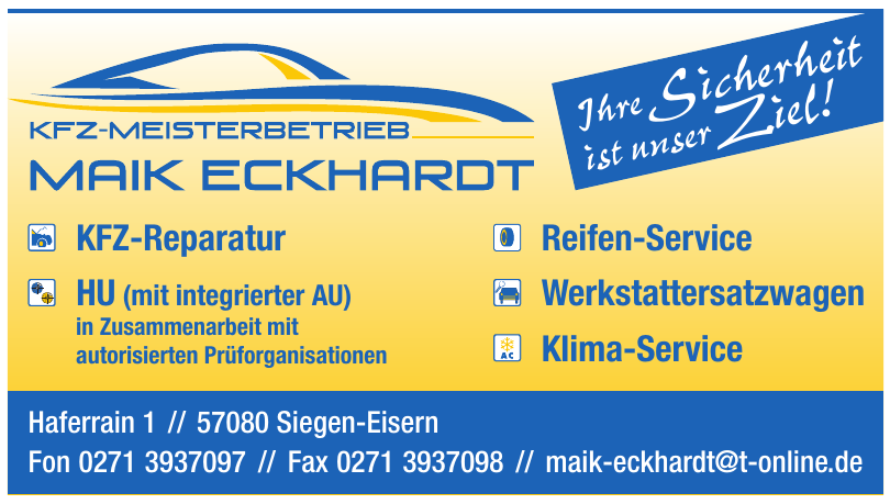 KFZ-Meisterbetrieb Maik Eckhardt KFZ-Meisterbetrieb Maik Eckhardt