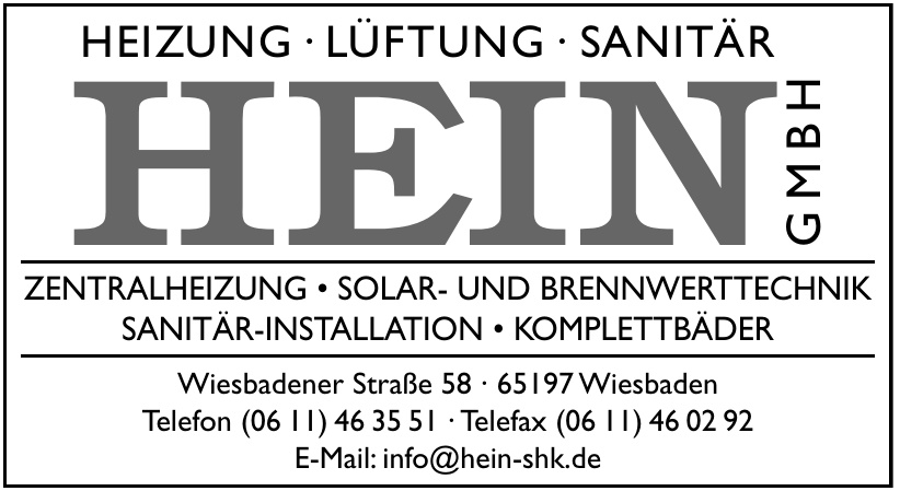 Heizung Lüftung Sanitär Hein GmbH