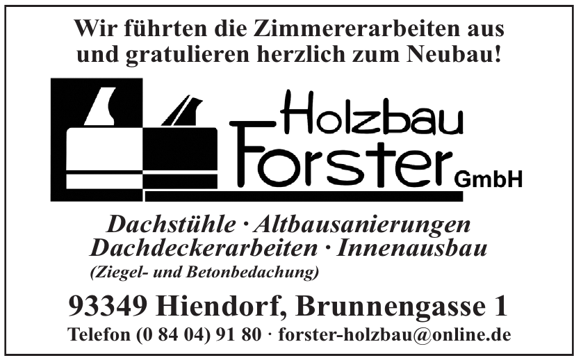 Holzbau Forster GmbH Holzbau Forster GmbH