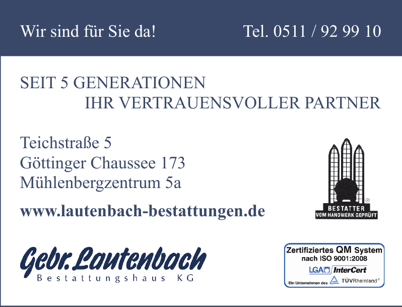 Gebr. Lautenbach Bestattungshaus KG Gebr. Lautenbach Bestattungshaus KG