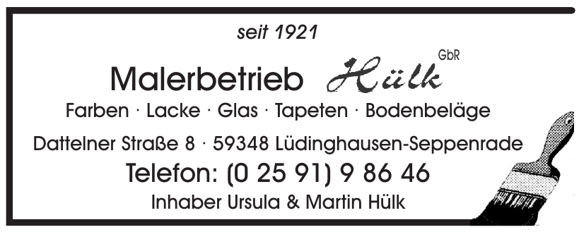 Inhaber Ursula & Martin Hülk Inhaber Ursula & Martin Hülk