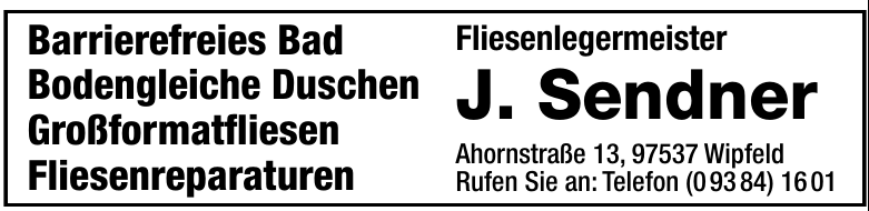 Fliesenlegermeister J. Sendner Fliesenlegermeister J. Sendner