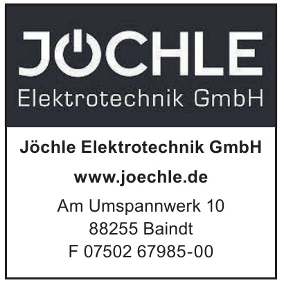Jöchle Elektrotechnik GmbH Jöchle Elektrotechnik GmbH