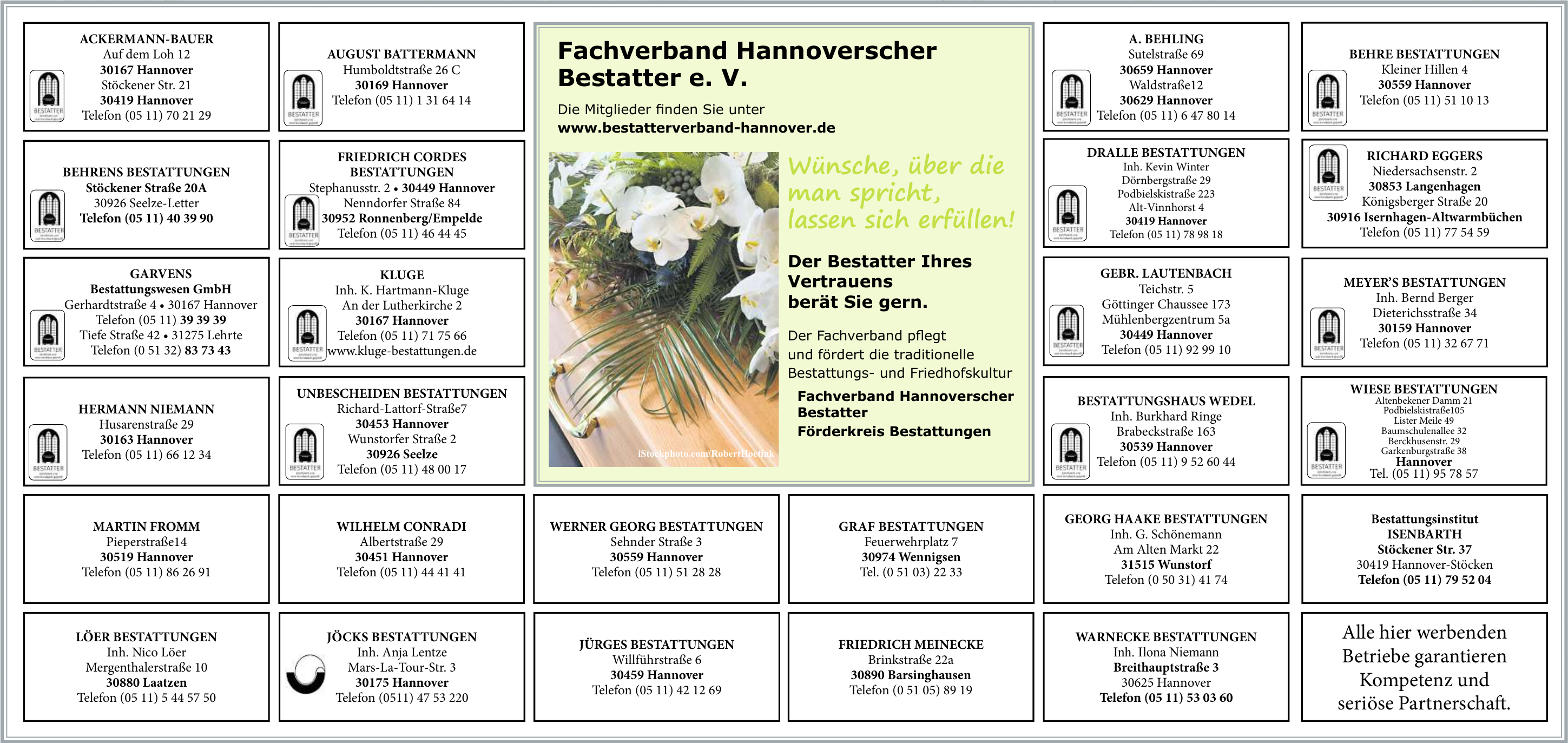 Fachverband Hannoverscher Bestatter e. V. Fachverband Hannoverscher Bestatter e. V.