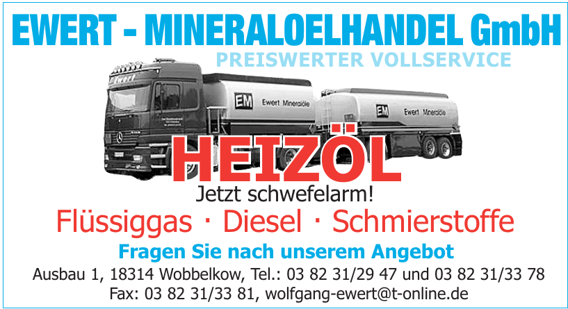 Ewert - Mineraloelhandel GmbH Ewert - Mineraloelhandel GmbH