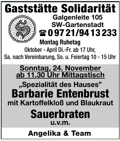 Gaststätte Solidarität Gaststätte Solidarität