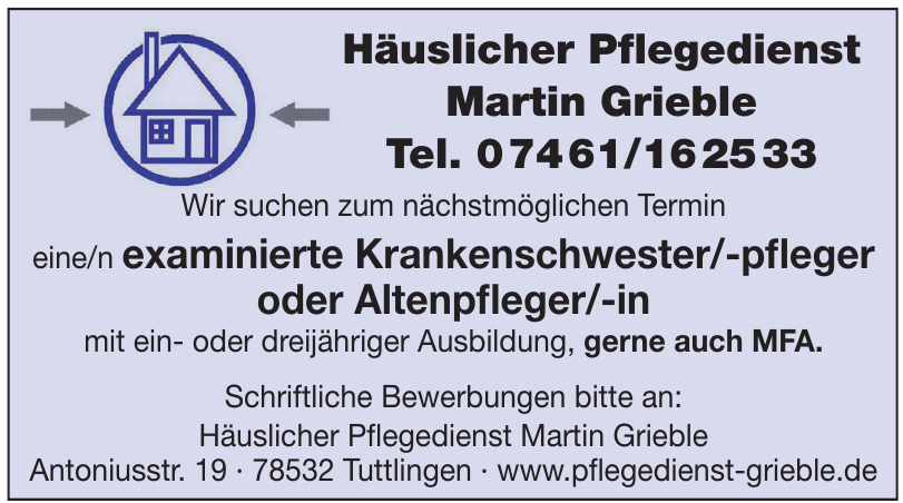 Häuslicher Pflegedienst Martin Grieble Häuslicher Pflegedienst Martin Grieble