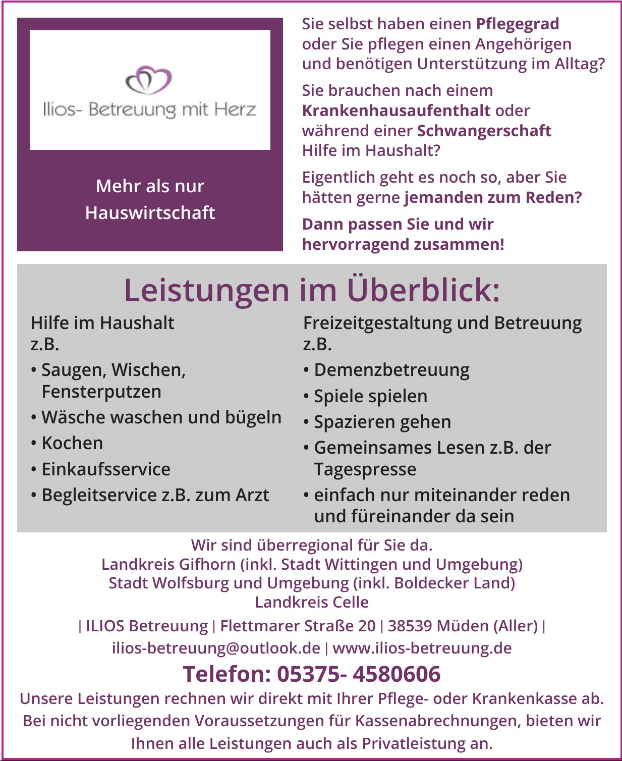 Ilios Betreuung Ilios Betreuung