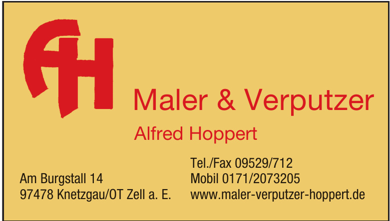 Maler & Verputzer Alfred Hoppert