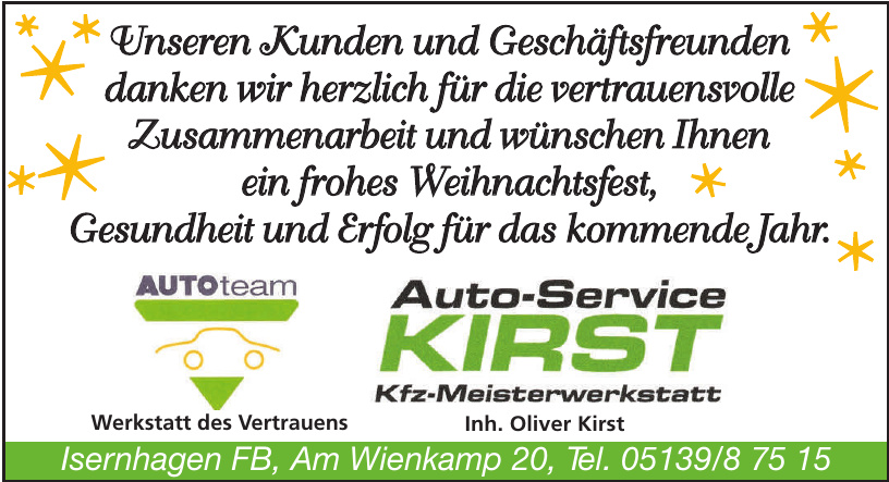 Auto-Service Kirst Kfz-Meisterwerkstatt