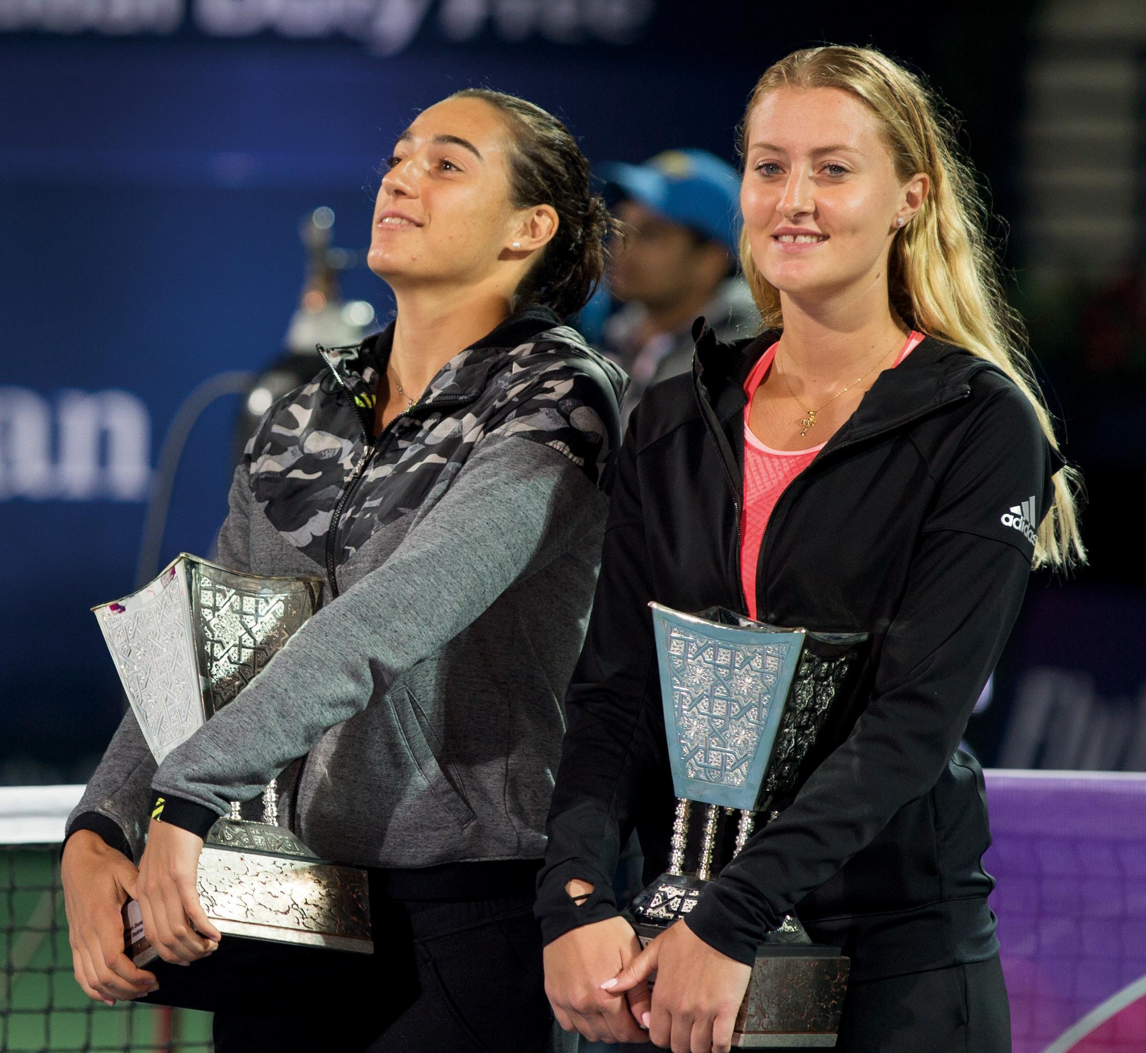 Kristina Mladenovic und Caroline Garcia holten den entscheidenden Doppelpunkt. Foto: Jürgen Hasenkopf  