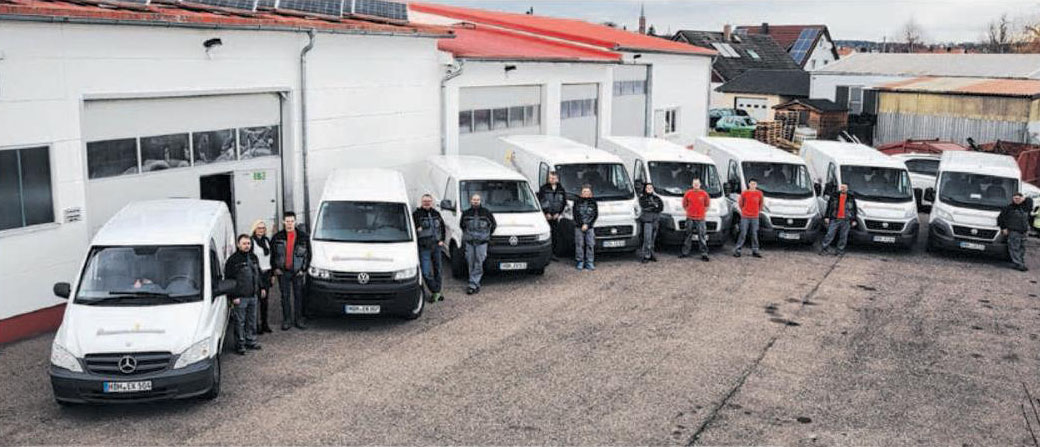 Acht Fahrzeuge sind für die Elektrotechnik Kolb im Einsatz. Acht Fahrzeuge sind für die Elektrotechnik Kolb im Einsatz.