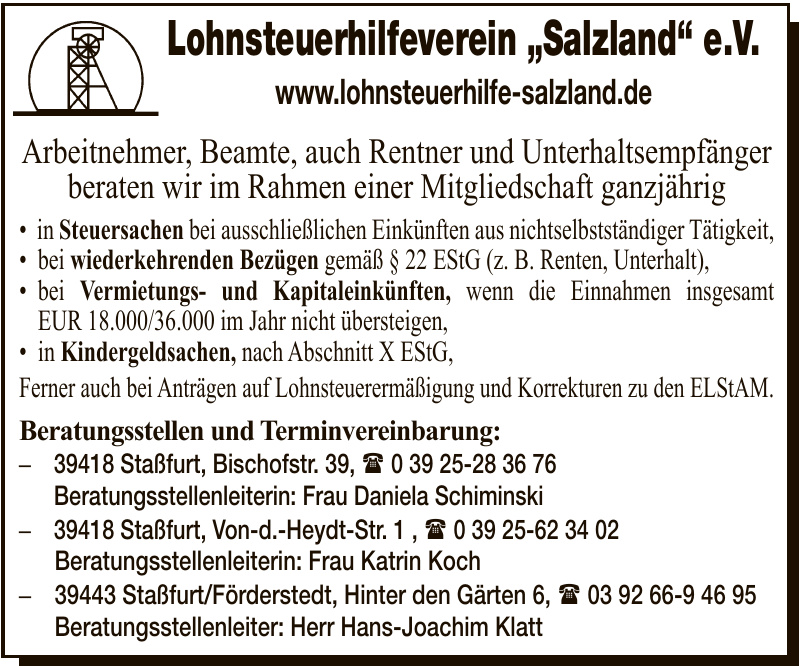 Lohnsteuerhilfeverein „Salzland“ e.V.