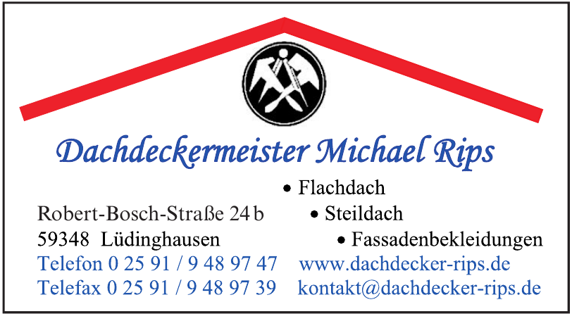 Dachdeckermeister Michael Rips Dachdeckermeister Michael Rips