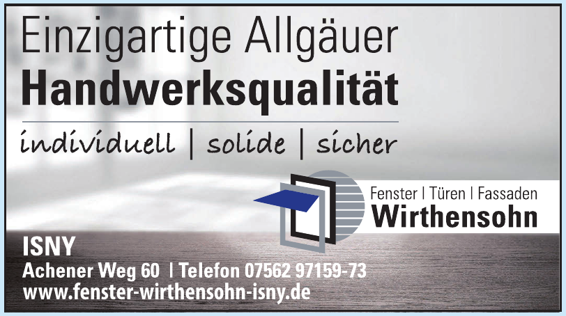 Fenster, Türen, Fassaden Wirthensohn Fenster, Türen, Fassaden Wirthensohn