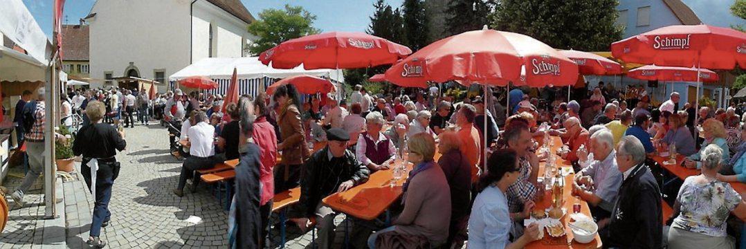 In Obernau besteht dieses Jahr gleich doppelt Grund zum Feiern: Der Musikverein wird 100 Jahre alt und richtet zum 25. Mal das Dorffest aus. Bilder: Musikverein Obernau