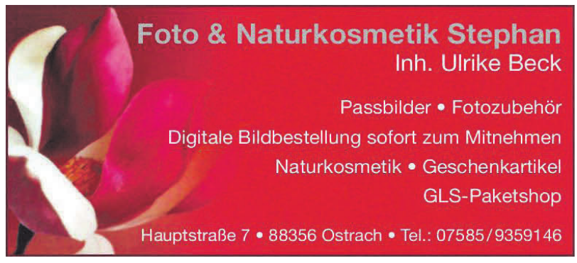 Foto + Naturkosmetik Stephan - Inh. Ulrike Beck Foto + Naturkosmetik Stephan - Inh. Ulrike Beck