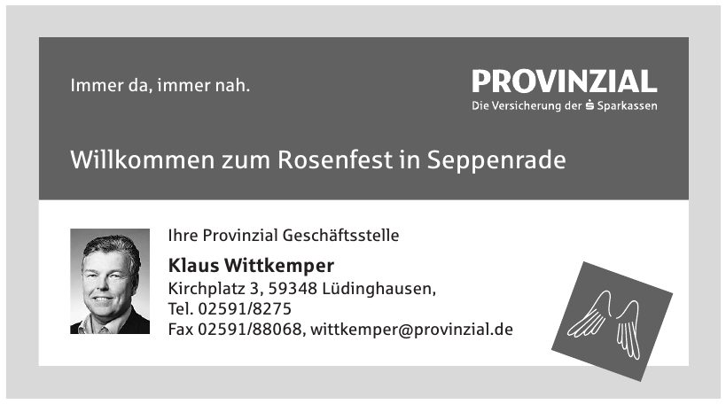 Provinzial Klaus Wittkemper Provinzial Klaus Wittkemper