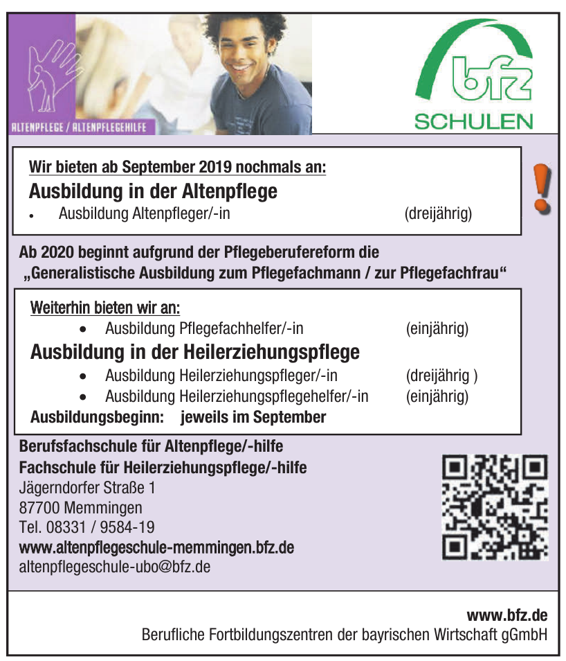 Berufliche Fortbildungszentren der Bayerischen Wirtschaft (bfz) gemeinnützige GmbH Berufliche Fortbildungszentren der Bayerischen Wirtschaft (bfz) gemeinnützige GmbH