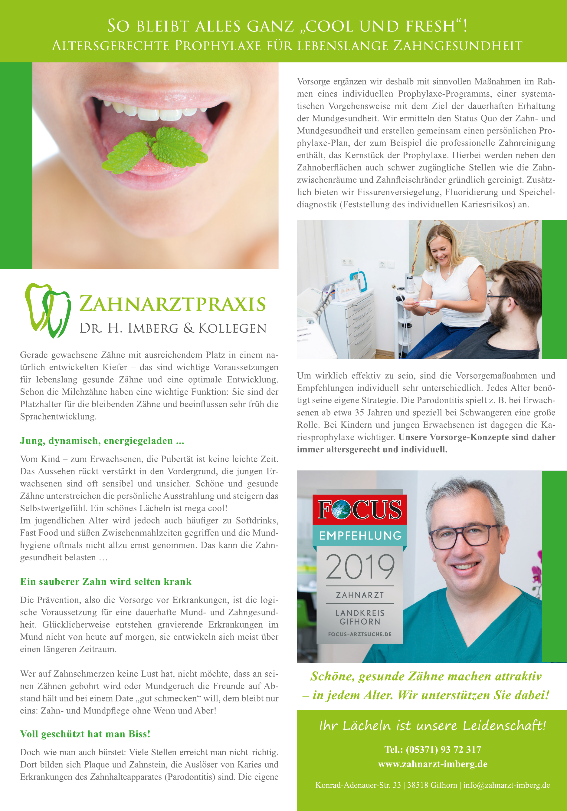 Zentrum für Zahngesundheit Dr. Imberg & Kollegen Zentrum für Zahngesundheit Dr. Imberg & Kollegen