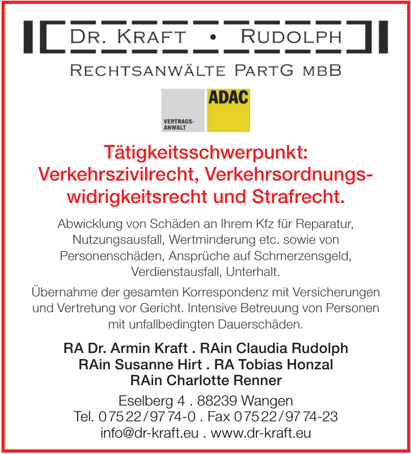 Dr. Kraft & Rudolph Dr. Kraft & Rudolph