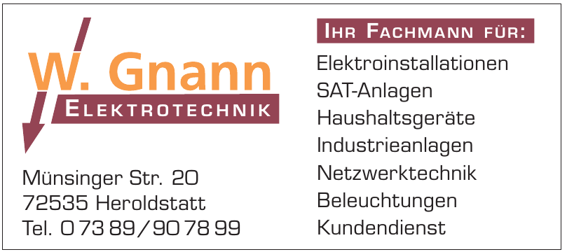 W. Gnann Elektrotechnik W. Gnann Elektrotechnik