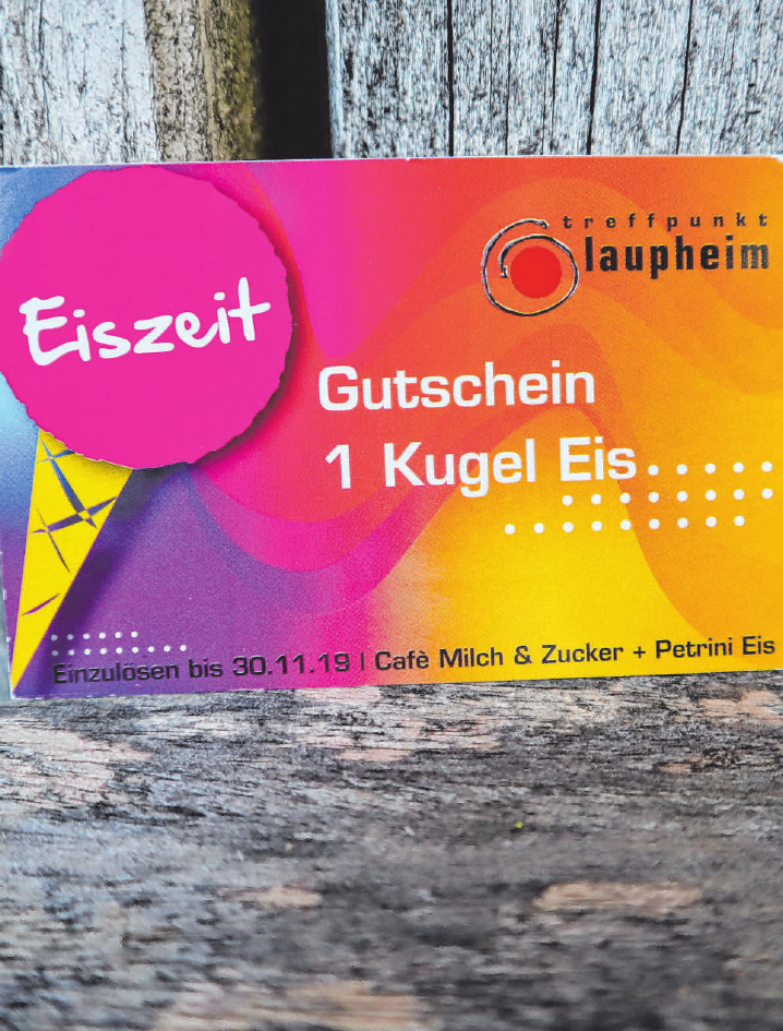 Ein heißbegehrter Gutschein für eine kühle Kugel Ein heißbegehrter Gutschein für eine kühle Kugel