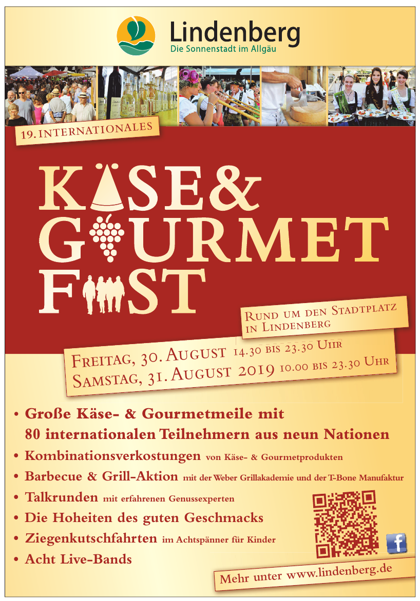 19. Internationales Käse- & Gourmetfest 19. Internationales Käse- & Gourmetfest
