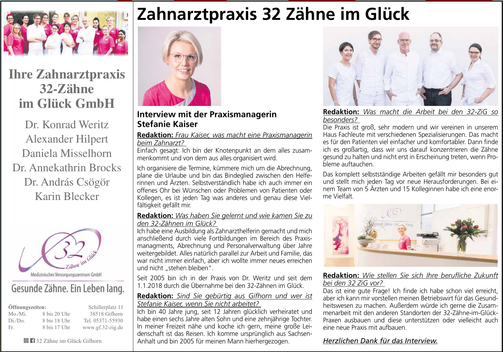 Zahnarztpraxis 32-Zähne im Glück GmbH Zahnarztpraxis 32-Zähne im Glück GmbH