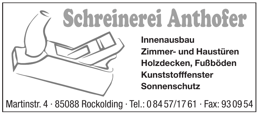 Schreinerei Anthofer Schreinerei Anthofer