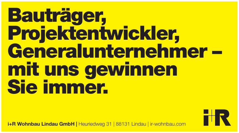 i+R Wohnbau Lindau GmbH i+R Wohnbau Lindau GmbH