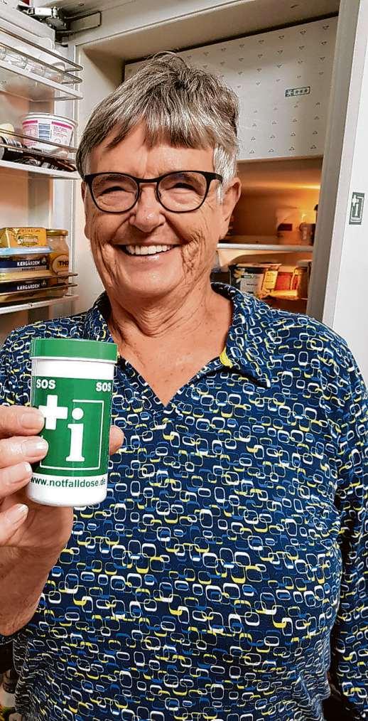 Grün-weiße Notfalldose für Hamburgs Kühlschränke