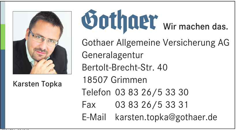 Gothaer Allgemeine Versicherung AG Gothaer Allgemeine Versicherung AG