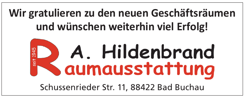 A. Hildenbrand Raumaustattung A. Hildenbrand Raumaustattung
