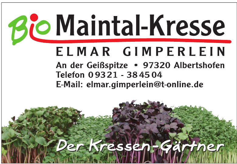 Bio Maintal-Kresse Elmar Gimperlein Bio Maintal-Kresse Elmar Gimperlein