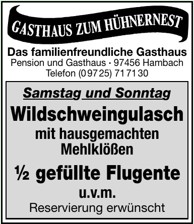 Gasthaus Zum Hühnernest Gasthaus Zum Hühnernest