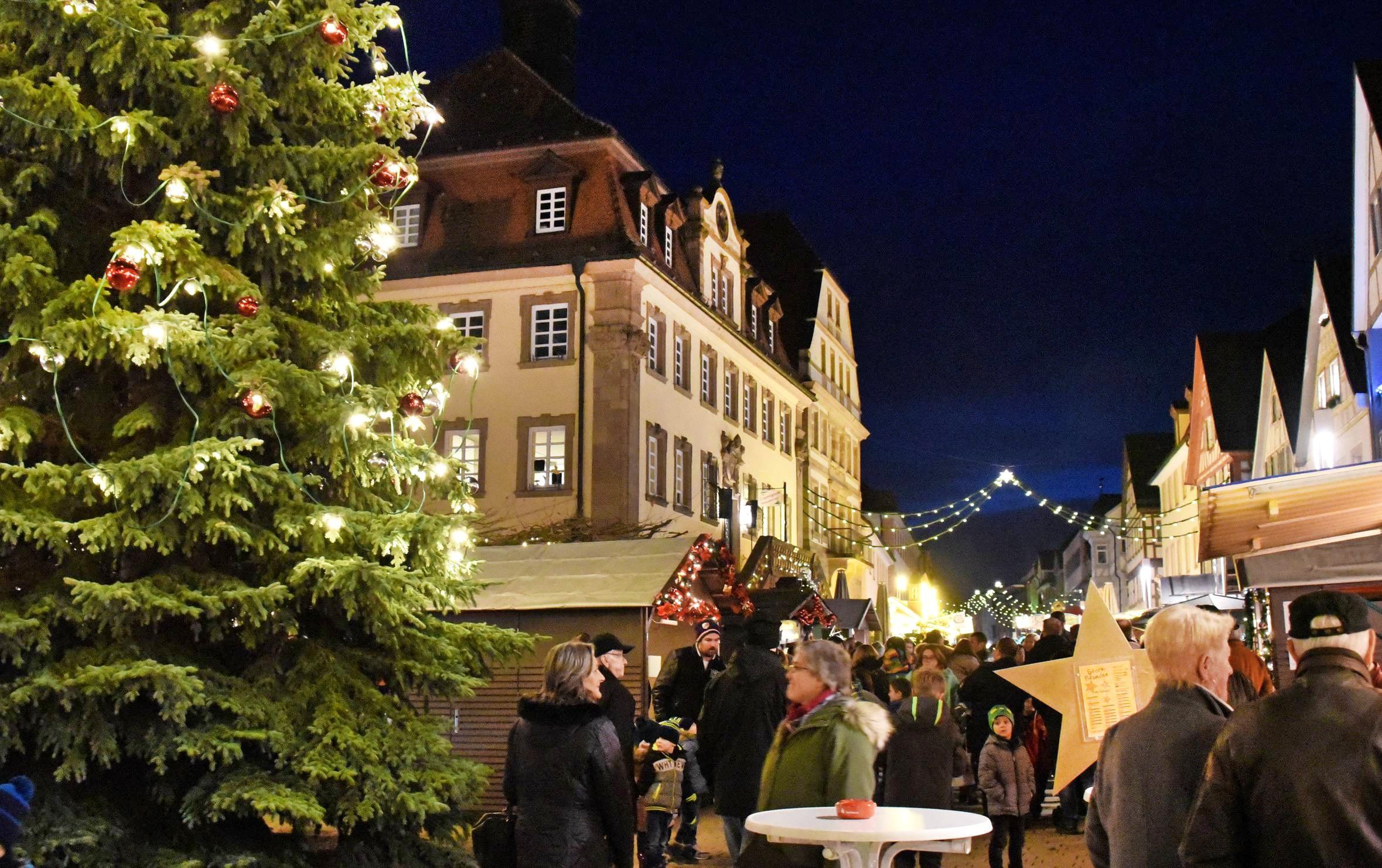 In Neckarsulm können die Besucher am ersten Adventswochenende wieder Adventszauber in der Innenstadt erleben. Neben einem vorweihnachtlichen Programm gibt es auch viele Geschenkideen. Foto: Karl-Heinz Leitz In Neckarsulm können die Besucher am ersten Adventswochenende wieder Adventszauber in der Innenstadt erleben. Neben einem vorweihnachtlichen Programm gibt es auch viele Geschenkideen. Foto: Karl-Heinz Leitz