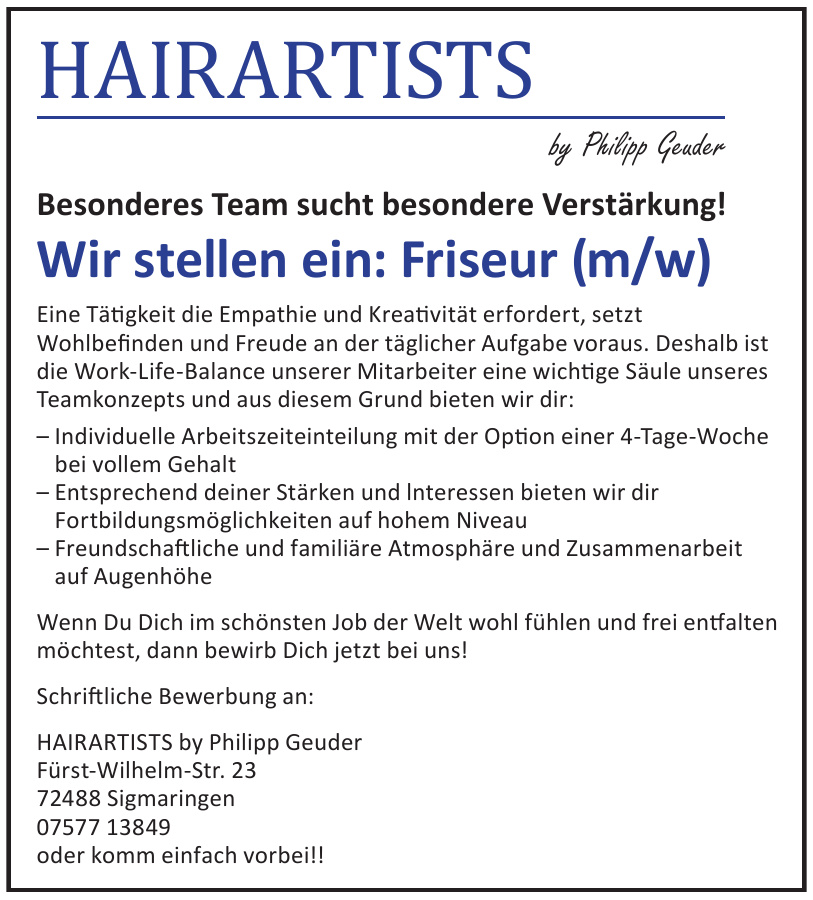 Hairartists by Philipp Geuder Hairartists by Philipp Geuder