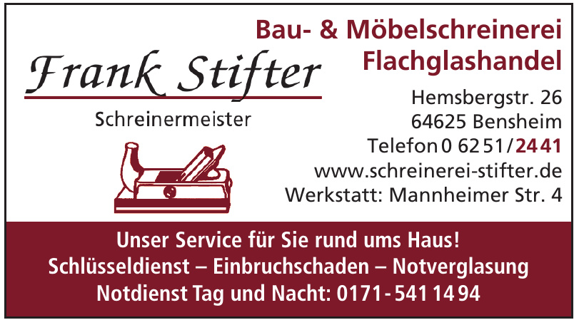 Frank Stifter Bau- & Möbelschreinerei