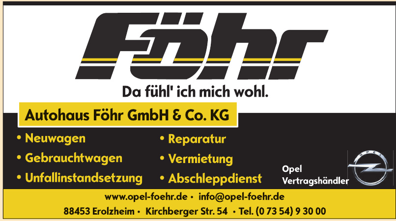 Autohaus Föhr GmbH & Co. KG Autohaus Föhr GmbH & Co. KG